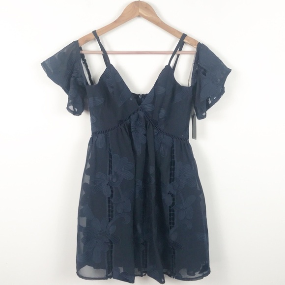 NWT Lovers + Friends Floral Wishful Mini Dress in Navy Size XS - Picture 5 of 12
